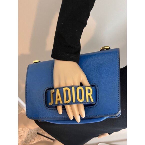 Christian Dior CD J'ADIOR Blue Flap Leather Shoulder Bag - Picture 8 of 16